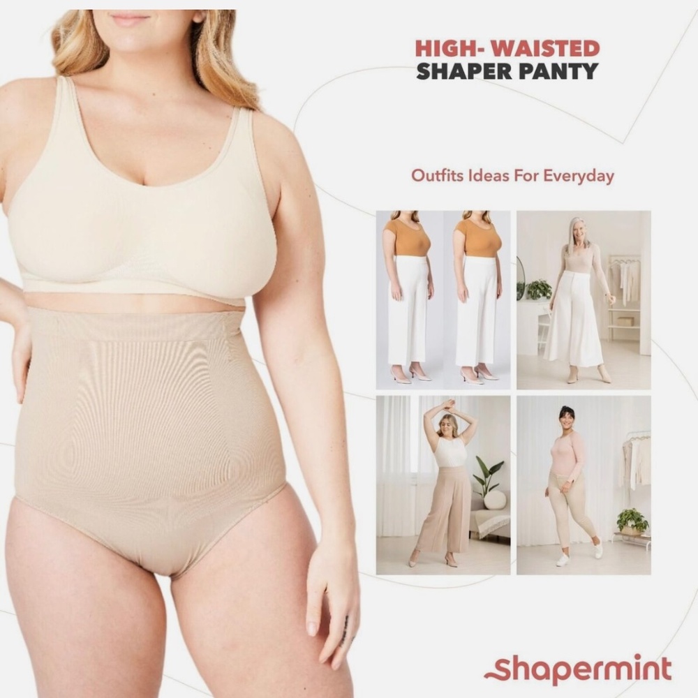 Shapermint Empetua - High Waisted Shaper Panty - Nude -Small